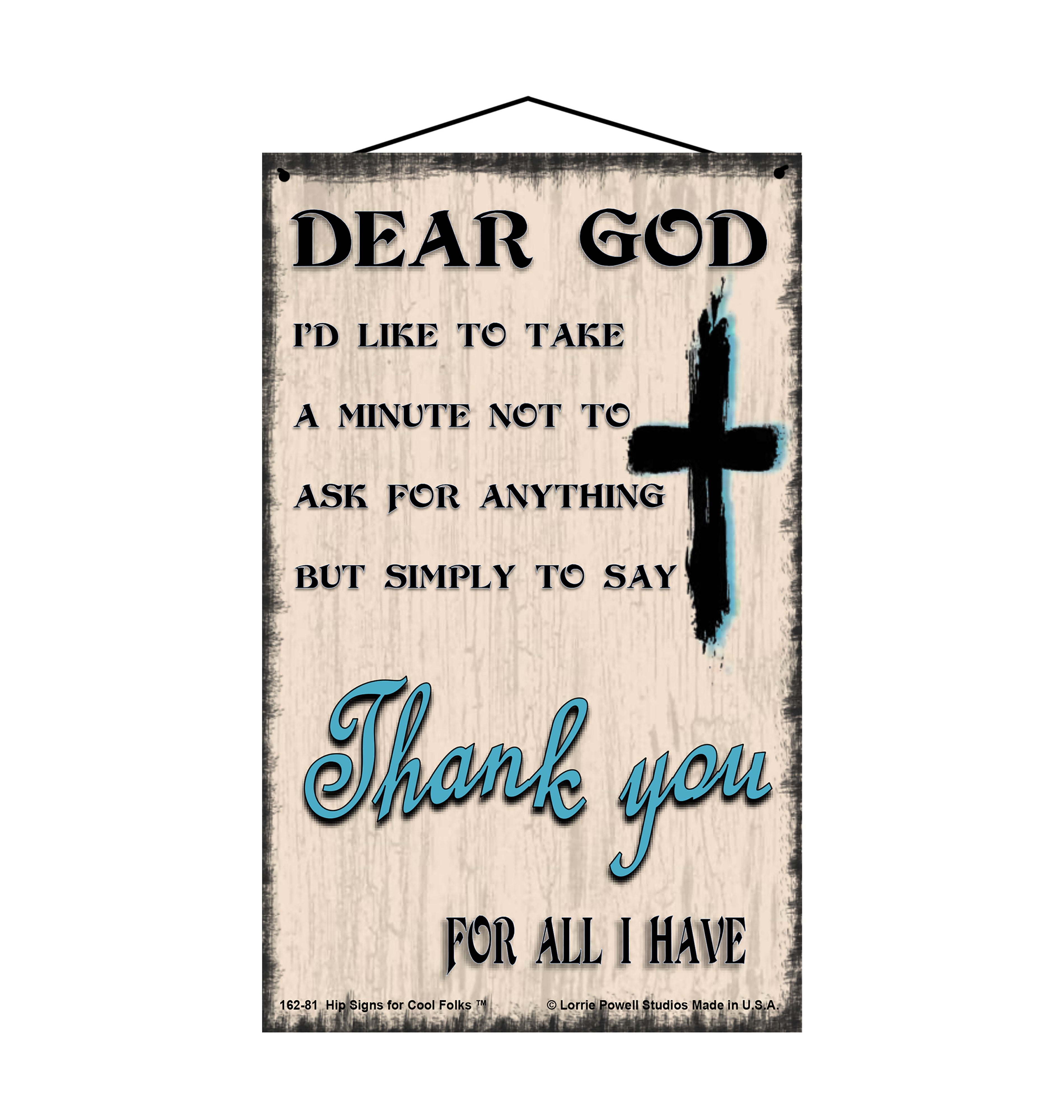 Dear God Thank You - Vintage Style Sign – Hip Signs For Cool Folks