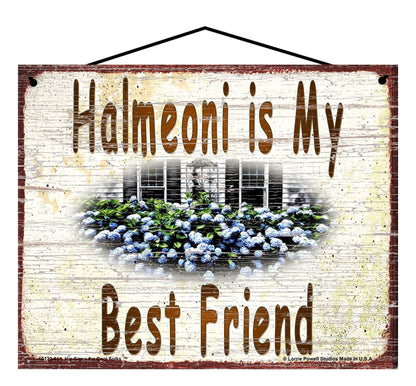 Halmeoni Hydrangea Sign - Halmeoni Is My Best Friend
