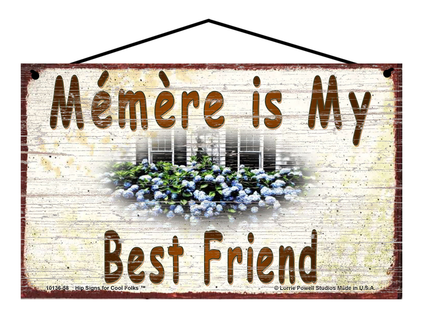 Memere Hydrangea Sign - Memere Is My Best Friend