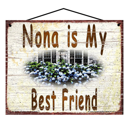 Nona Hydrangea Sign - Nona Is My Best Friend