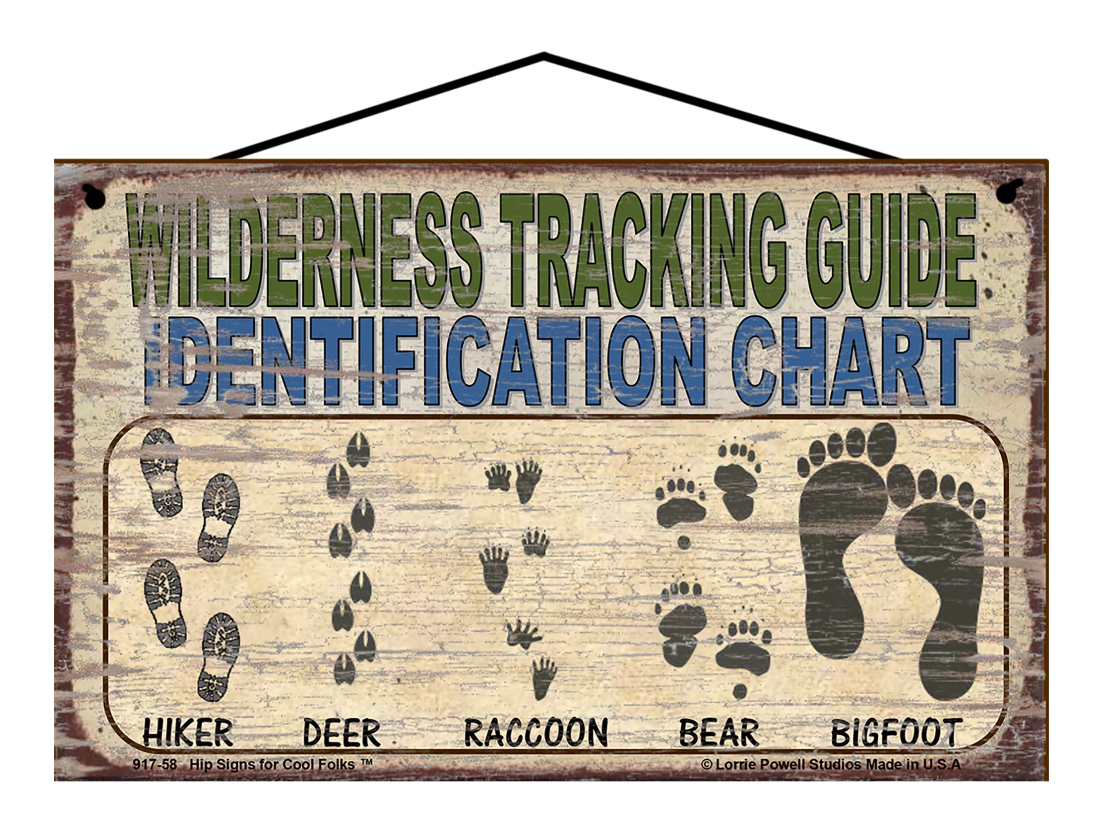 Wilderness Tracking Guide Identification Chart - Hiker Deer Raccoon Be ...